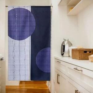 Abstract Gray Geometric Traditional Japanese Noren Doorway Curtain Asian Art New